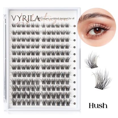 Individual Lashes Cluster C Curl Mix Lash Clusters 3D Wispy DIY Eyelash Extension 0.1mm Super Thin Band Resuable Natural Lashes