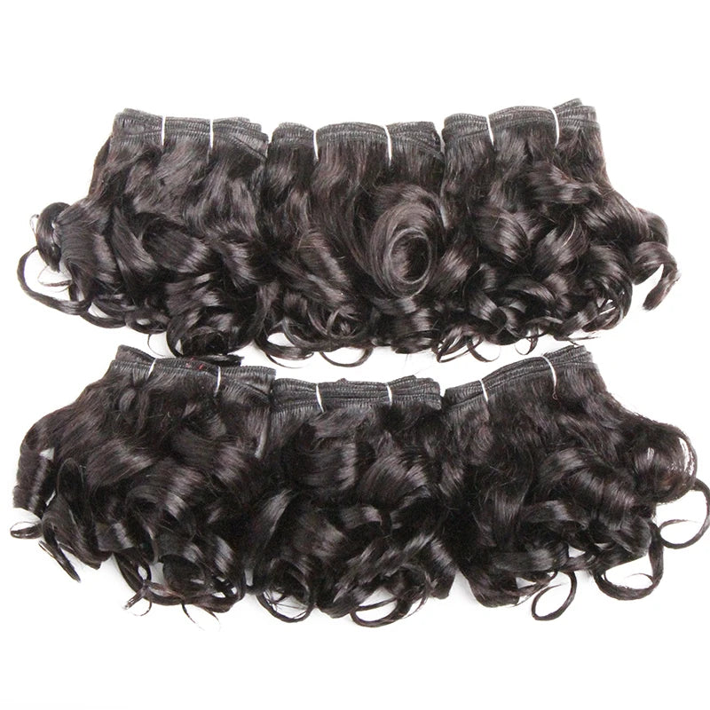 Human Hair Bundles 6 Bundles Ombre Bouncy Curl Bundles For Women Natural Brazilian Hair Weaves 200G For A Full Head Blonde T1B30