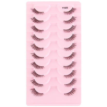 Cat Eye Lash 3/5/10 Pairs Half Lashes Natural Long False Eyelashes Wispy 3D Mink Lashes Volume Faux Cilios Extension Makeup Tool