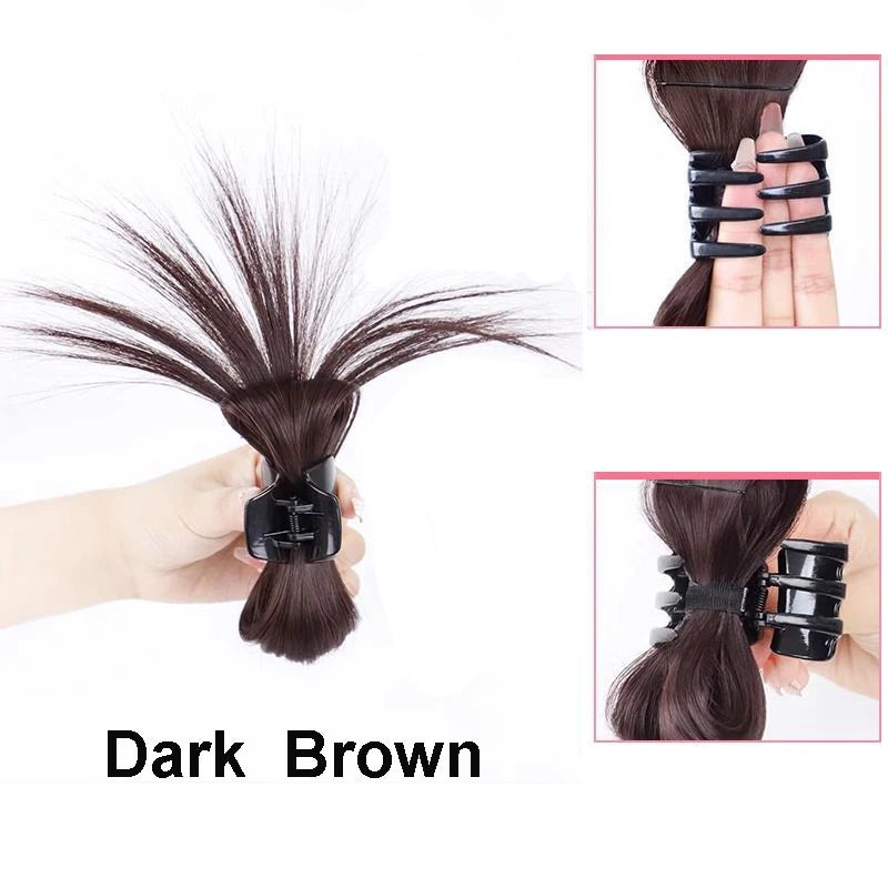 Sunslymei Synthetic Half-tie Claw Hair Crab Clip Wig Clip High Ponytail Hair Accessories