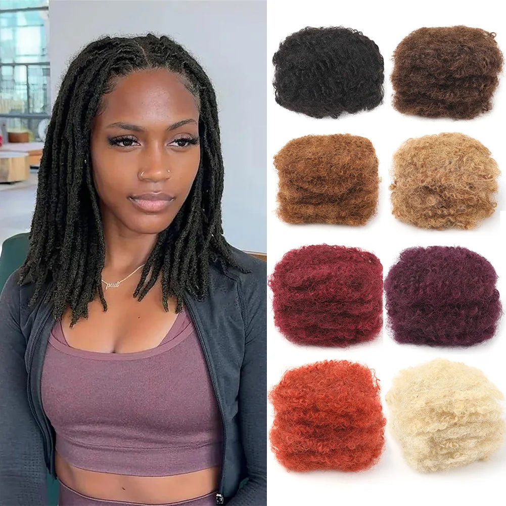 Afro Kinky Bulk Human Hair Reggae Dirty Braids Brazilian Natural Crochet Hair Extension Dreadlocks Wholesale Bulk Items