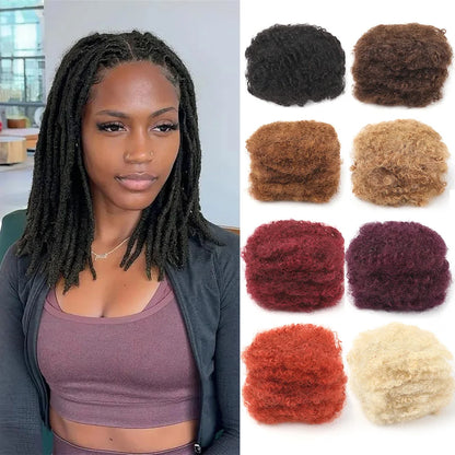 Afro Kinky Bulk Human Hair Reggae Dirty Braids Brazilian Natural Crochet Hair Extension Dreadlocks Wholesale Bulk Items