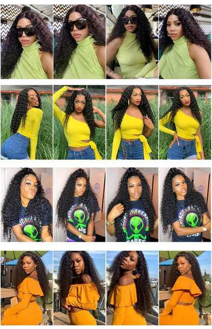 Mongolian Kinky Curly Human Hair Bundles Natural Jerry Curl Remy Hair Weave Bundle Raw Human Hair Extensions 1 3 4 Bundles Deal