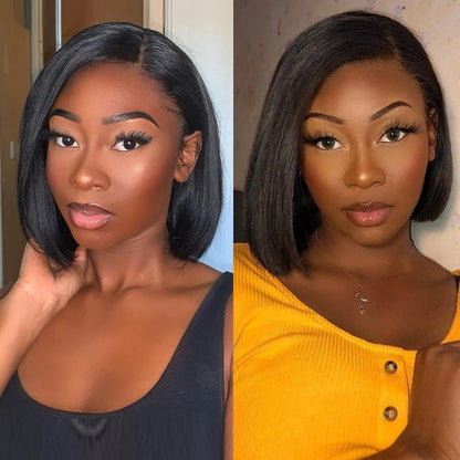 Brazilian Bone Straight Hair Bundles With Frontal Closure 100% Human Hair 3 Bundles With 13X4 Transparent Ear To Ear Lace Front