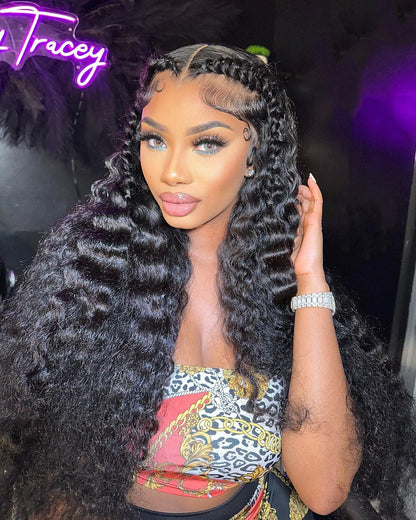 Peruvian 10A  Water Wave Bundles Unprocessed Curly Human Hair Bundles Weave Remy Water Wave Hair Extensions No Tangle 12-30