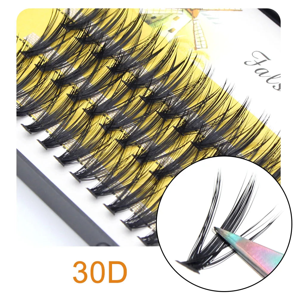 Moonlily Soft Mink Silk 20D/30D/40D Lashes Cluster Eyelash Extension Natural Long 3D Volume Effect Faux Bunche Individual Makeup