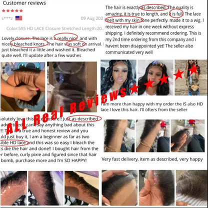 HD Transparent Lace Frontal Closure Only Straight 13x4 13x6 Lace Frontal Only 5x5 6x6 HD Closure Human Hair PrePlucked