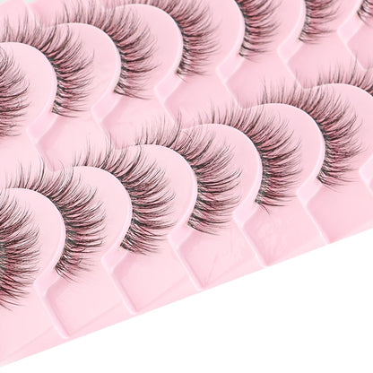 Natural Short False Mink Lashes 3/5/10 Pairs Extensions Eye Hair False Eyelashes 3D Faux Cils Soft Fluffy Eye Lashes for Beauty