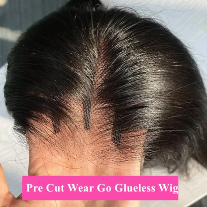 Glueless Wear and Go Bone Straight Lace Front Wigs 4x4 5x5 Pre-Cut Lace Wig Human Hair Ready To Wear Lace Closure Wig For Women