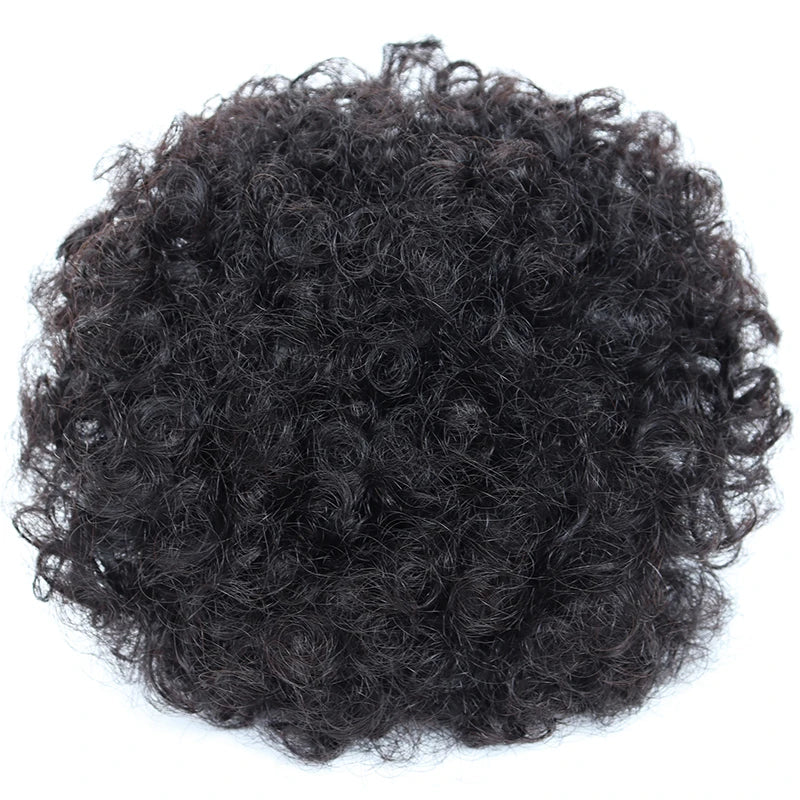 Afro Puff Drawstring Ponytail Human Hair Brazilian Kinky Curly Drawstring Ponytail Afro Puff Bun Chignon Accessories