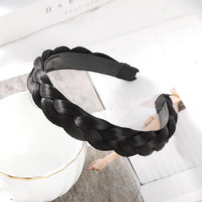 Braided Wig Headband Black Brown Fashion Hair Hoops Headband Ladies Girls Wash Face Hair Accessories Summer New Hair Bands