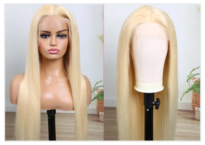 Real 13x4 13x6 HD Lace Frontal Wig 613 Blonde Lace Front Wig Human Hair Bone Straight Human Hair Wigs Pre Plucked with Baby Hair
