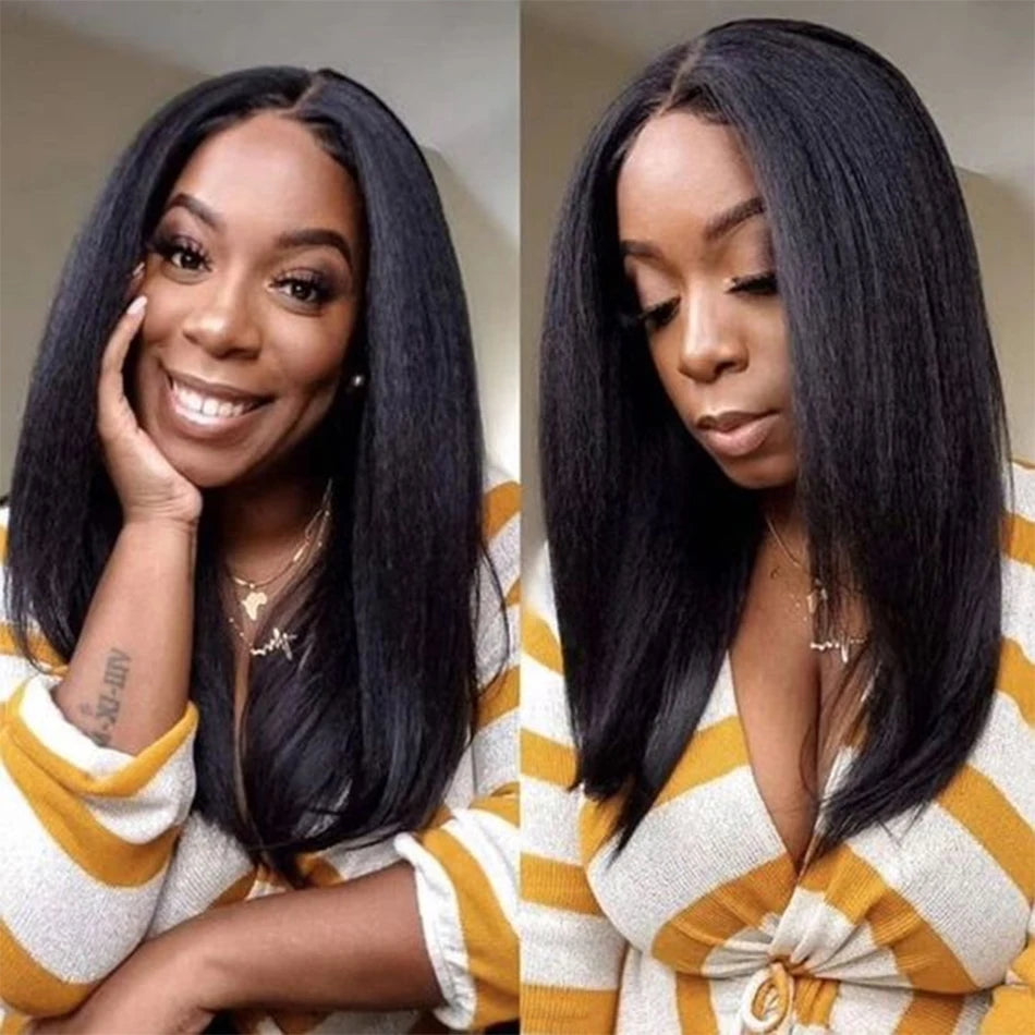 12A Kinky Straight Bundles Brazilian Yaki Straight Hair Bundles For Women Raw Human Hair Bundles Deal 100% Remy Hair Extensions