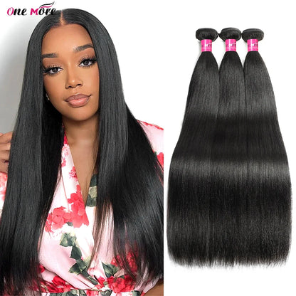 Light Yaki Straight Human Hair Bundles 100g per Pack Natural Color Sew-In Weaves 10-28 Inch 1/3/4 Packs Straight Hair Extensions