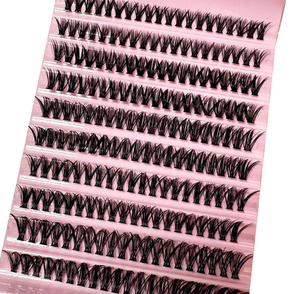 200 Pieces DIY Personal Lashes 40P Eyelash Cluster Natural Look Wispy Lashes 9-16MM D Curly Hair Personal Clusters Lashes Fluffy