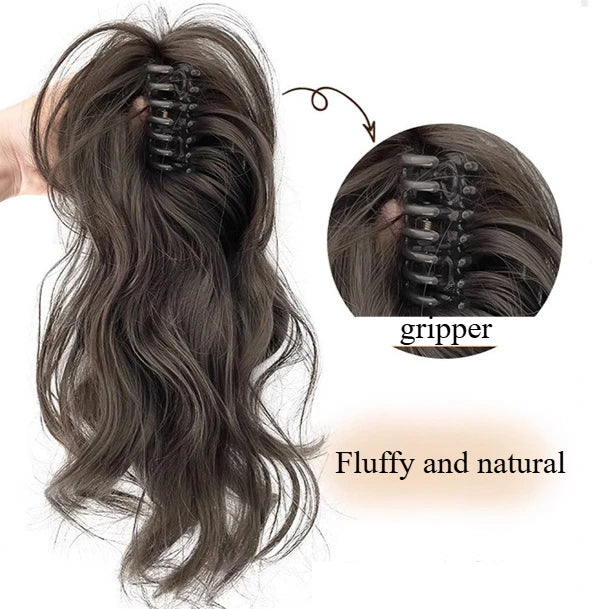Ashely 14inch Waterfall Half A Ponytail Wig for Woman Clip-on High Ponytail Hair Clips Synthetic Wig High Quality Hair Extension