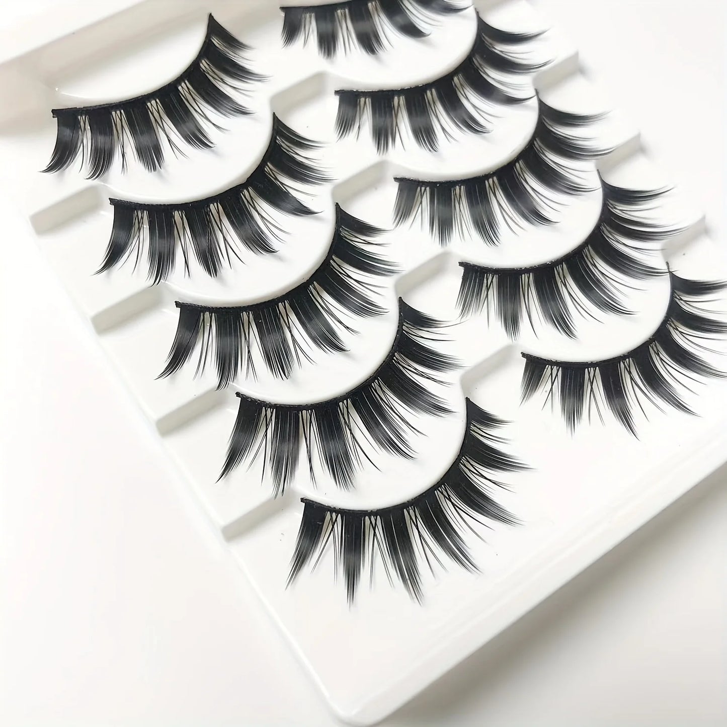 5 pairs of 3D role-playing false eyelashes -5 pairs, C-roll, mixed style dramatic false eyelashes -5 pairs of great demons