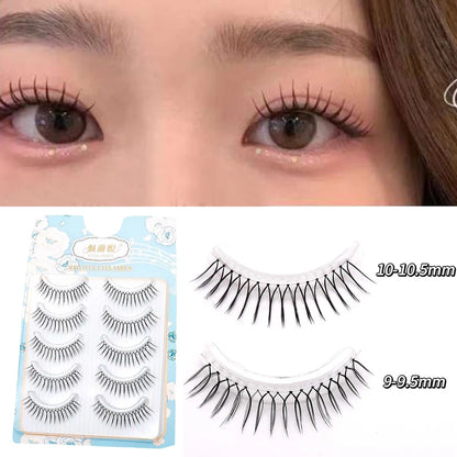 Individual Noglue Fake Eyelashes Artificial Magnetic Idol Lashes Girl Group Eye Nature Lash Extension Cosplay Cosmetics Anime