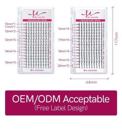 Wispy Fairy Eyelashes Individual Cluster Spikes Lash Wispy Premade Russian Matte Promade Wispy Spikes False Eyelash Extensiones