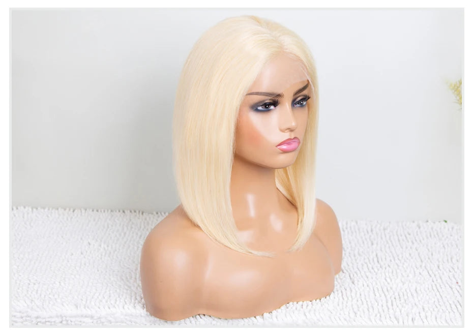 13x4 13x6 Blonde bob Wig Lace Front Human Hair Wigs 613 Straight HD Lace Frontal Wig Bob Glueless Wig Human Hair Ready To Wear