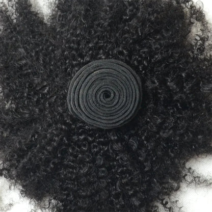 Mongolian Afro Kinky Curly Bundles Human Hair Afro Kinky Bulk Human Hair Unprocessed Virgin Hair Bundles for Women Natural Black