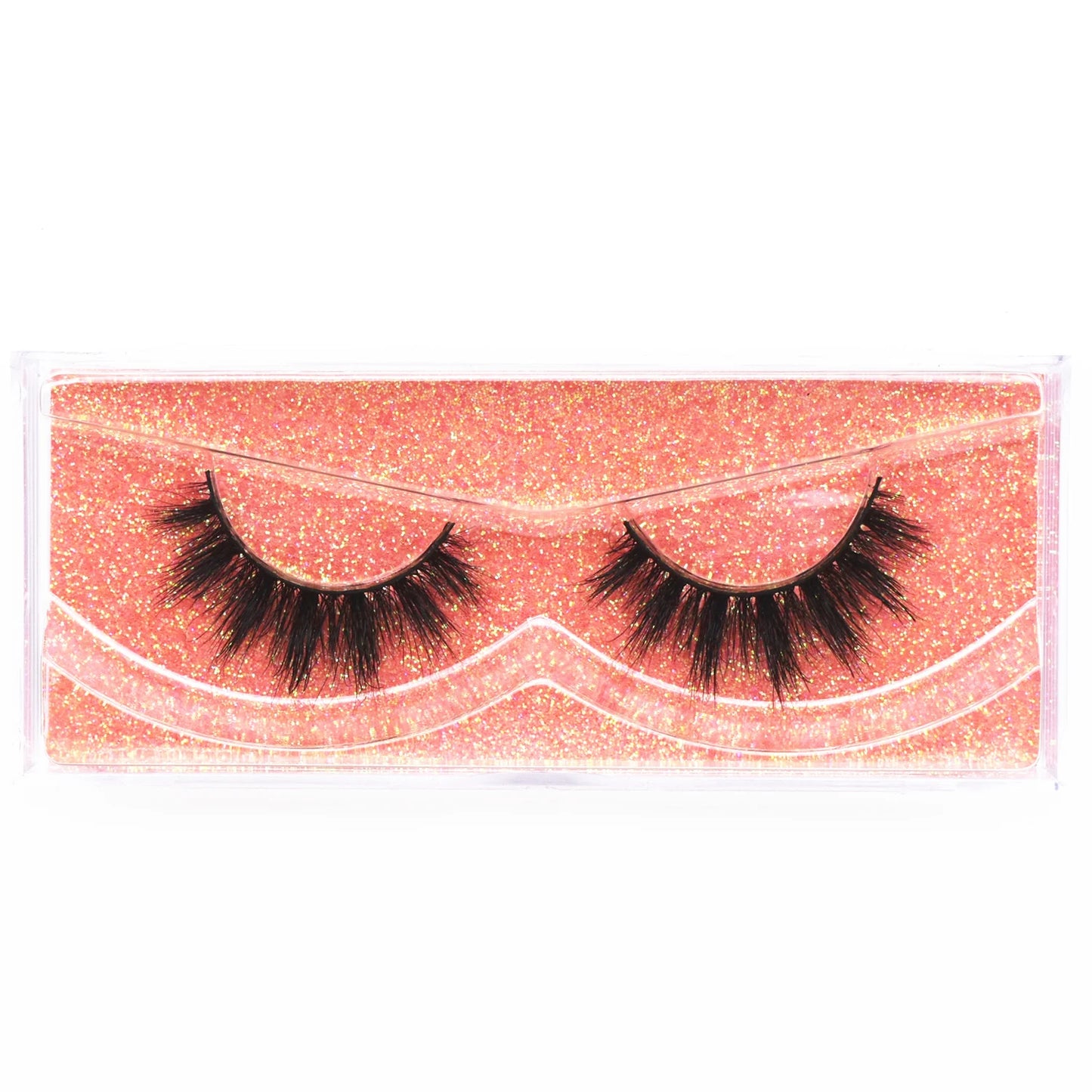 3D Mink Lashes Fluttery 3D Mink Lash Baby Doll Look Makeup Mink False Eyelash Round Shape 15mm Wispy Natural Eyelashes Full Lash
