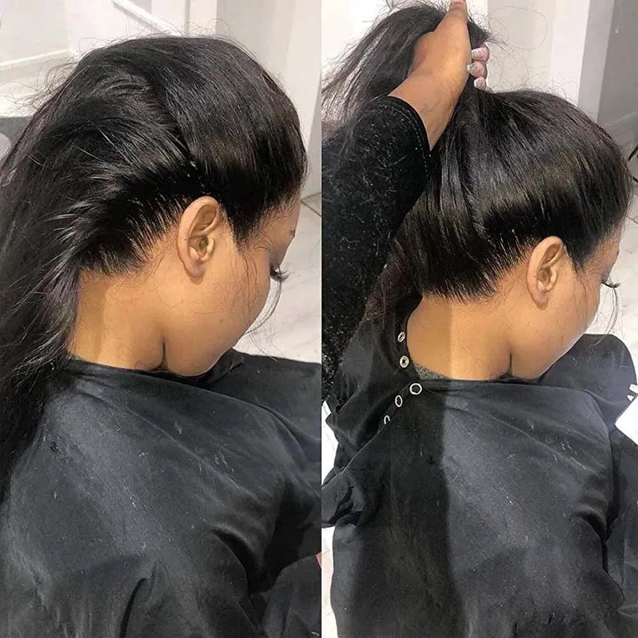 360 Full Lace Wig 13x6 Lace Front Human Hair Wigs For Women 30 34 Inch Brazilian Bone Straight Transparent Lace Frontal Wig 200%