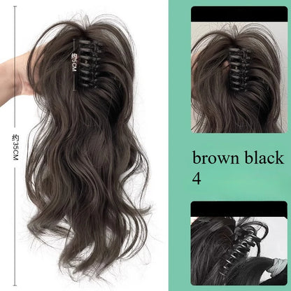 Ashely 14inch Waterfall Half A Ponytail Wig for Woman Clip-on High Ponytail Hair Clips Synthetic Wig High Quality Hair Extension