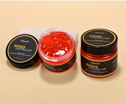 Edge Control Strong Hold Hair Gel Thick Edges Styling Gel Non-Greasy Non-Flaking No White Cast Long Lasting Supports All Hair Ty