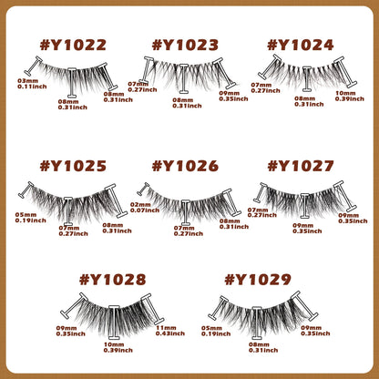 Cat Eye Lash 3/5/10 Pairs Half Lashes Natural Long False Eyelashes Wispy 3D Mink Lashes Volume Faux Cilios Extension Makeup Tool