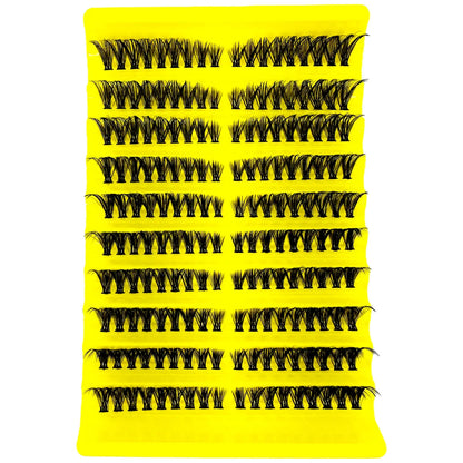 200 Pieces DIY Personal Lashes 40P Eyelash Cluster Natural Look Wispy Lashes 9-16MM D Curly Hair Personal Clusters Lashes Fluffy