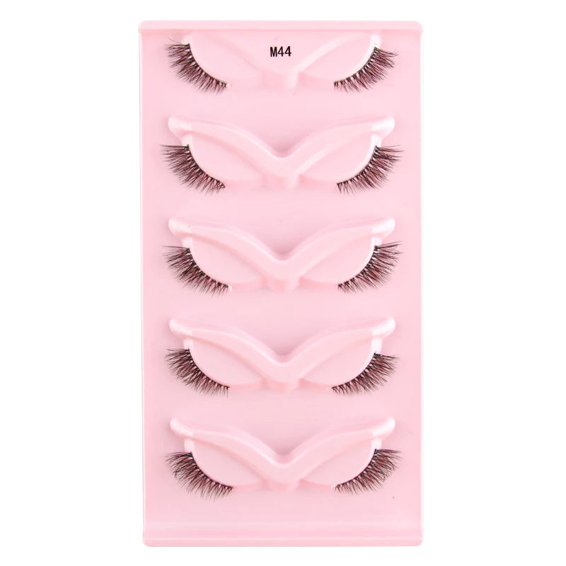Cat Eye Lash 3/5/10 Pairs Half Lashes Natural Long False Eyelashes Wispy 3D Mink Lashes Volume Faux Cilios Extension Makeup Tool