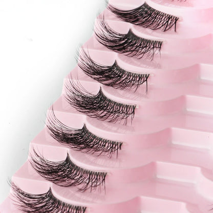 Cat Eye Lash 3/5/10 Pairs Half Lashes Natural Long False Eyelashes Wispy 3D Mink Lashes Volume Faux Cilios Extension Makeup Tool