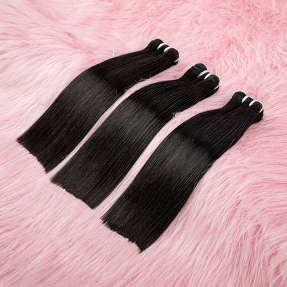 Raw Vietnamese Hair Bundles 16A Grade Virgin Human Hair Double Drawn Bone Straight Natural Color Hair Bundles Unprocessed