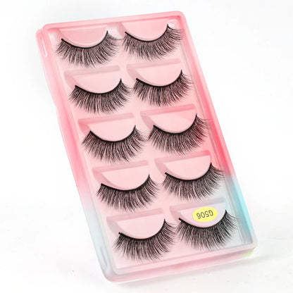 5 Pairs 3d mink eyelashes eyelash extension natural false eyelashes volume dramatic 3d lashes maquillaje mink cilios makeup tool