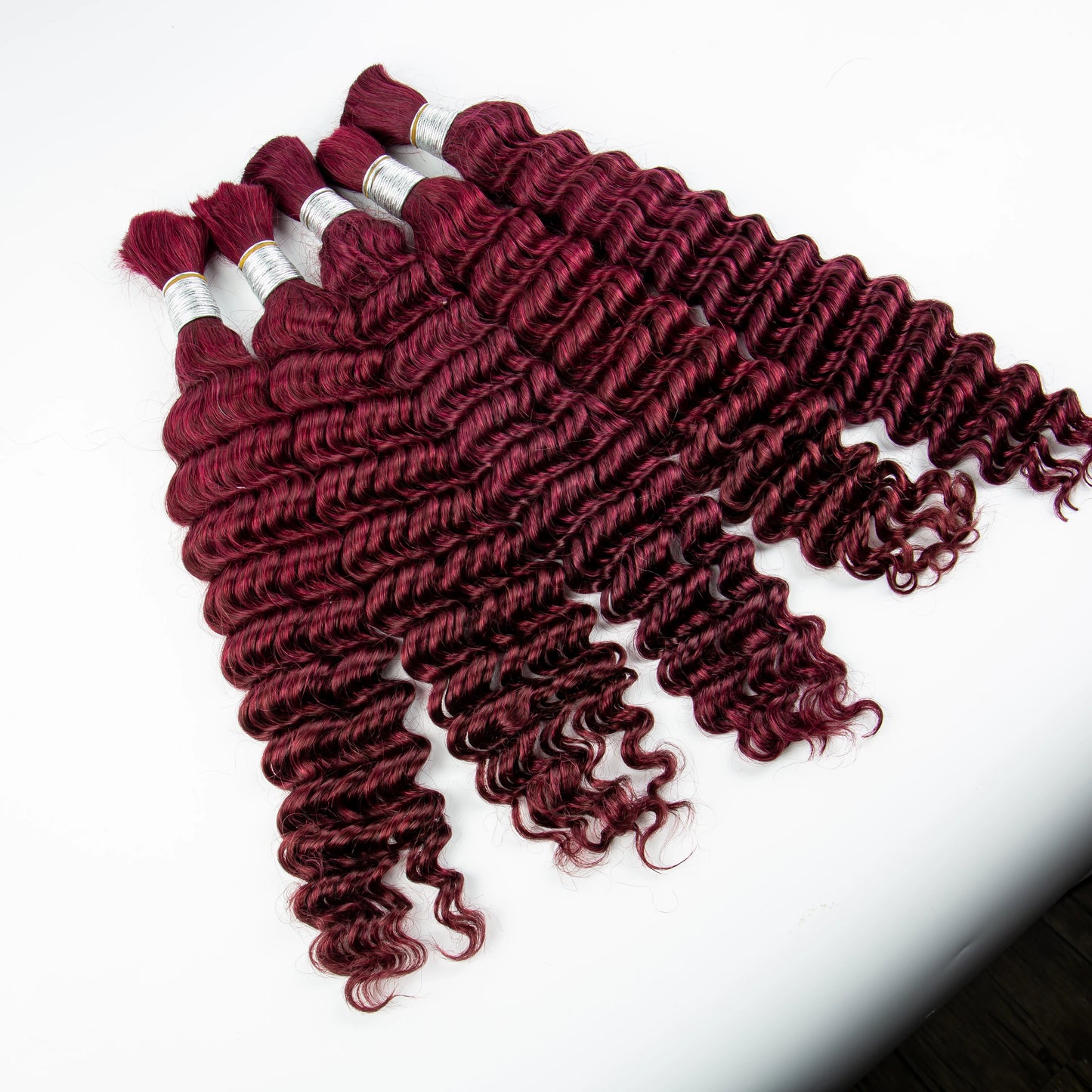 Deep Wave Bulk Human Hair for Boho Braids No Weft 100% Virgin Human Hair Bulk for Braiding Curly Extension Bundles for Women