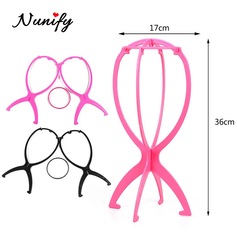 Wig Stand For Wigs Collapsible Portable Wig Holder Durable Wig Display And Dryer 1Pcs/Lot Hanging Plastic Stand Hair Tools
