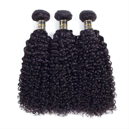 Mongolian Curly Hair Weave Bundles Virgin Kinky Curly Human Hair Bundle 100% Unprocessed Hair Extensions Natural Black Color