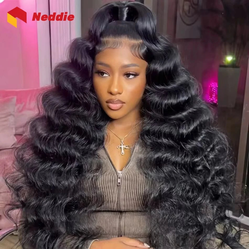 13x6 Hd Lace Frontal Wig Human Hair 30 Inch 13x4 Hd Transparent Lace Front Preplucked Black Body Wave Human Hair Wigs for Women