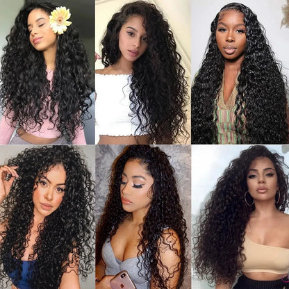 Peruvian Deep Curly Wave Human Hair Bundles 1/3/4 Pcs 100% Unprocessed Virgin Human Hair Wet and Wavy Bundles Natural Color