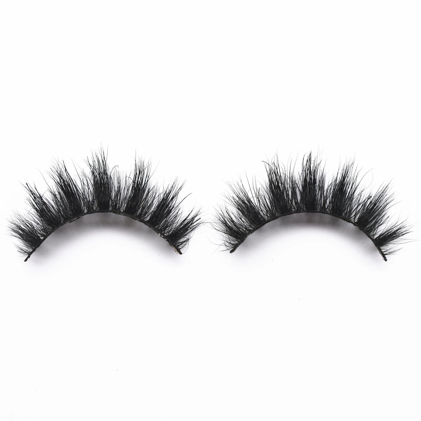3D Mink Lashes Fluttery 3D Mink Lash Baby Doll Look Makeup Mink False Eyelash Round Shape 15mm Wispy Natural Eyelashes Full Lash