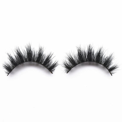 3D Mink Lashes Fluttery 3D Mink Lash Baby Doll Look Makeup Mink False Eyelash Round Shape 15mm Wispy Natural Eyelashes Full Lash