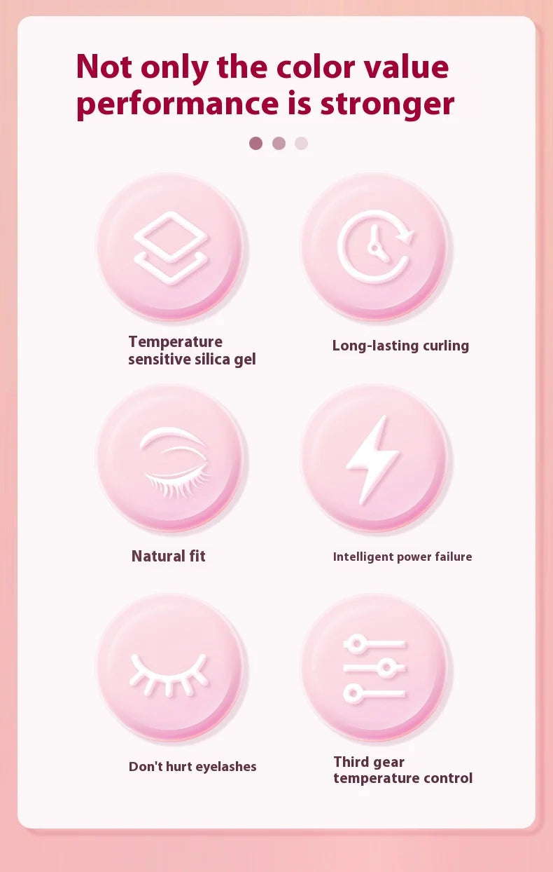 Electric eyelash curler, long-lasting styling, easy and perfect curling all day long, portable electric eyelash curler