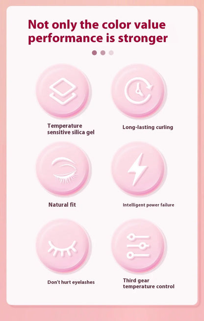 Electric eyelash curler, long-lasting styling, easy and perfect curling all day long, portable electric eyelash curler