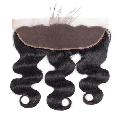13x4 HD Transparent Lace Frontal 100% Human Hair Pre plucked Bleached Knots Natural Hair Line 4x4 Lace Closure With Baby Hair
