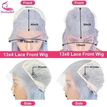 Full Lace Frontal Highlights 613 Brown Blonde Colored 13X4 HD Transparent Lace Front Wigs Body Wave Human Hair Wig For Women