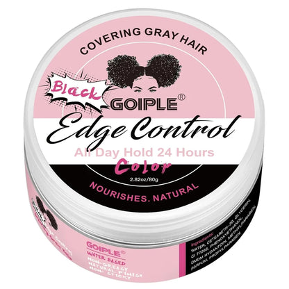 Edge Control Wax for Women Strong Hold Non-greasy Covering Gray Hair Edge Styling Gel for Black No Flaking Hairstyles Pomade