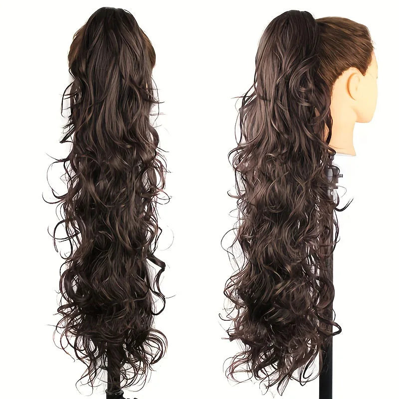 Ponytail Extensions 30'' Claw Clip Ponytail Long Curly Wavy Pony Tails Hair Extensions Synthetic Horse Tail Hairpiece for Women