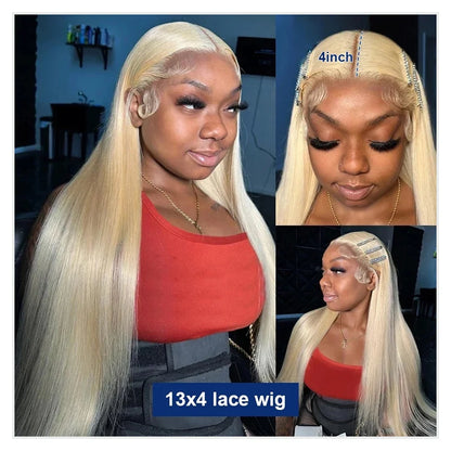 Real 13x4 13x6 HD Lace Frontal Wig 613 Blonde Lace Front Wig Human Hair Bone Straight Human Hair Wigs Pre Plucked with Baby Hair