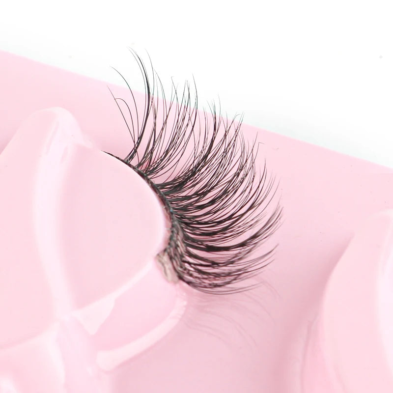 Cat Eye Lash 3/5/10 Pairs Half Lashes Natural Long False Eyelashes Wispy 3D Mink Lashes Volume Faux Cilios Extension Makeup Tool